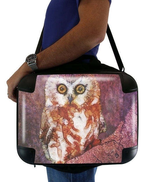  abstract cute owl voor Laptoptas