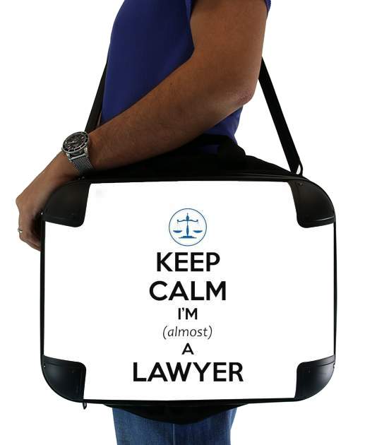  Keep calm i am almost a lawyer voor Laptoptas