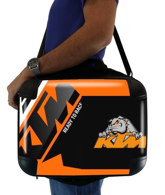  KTM Racing Orange And Black voor Laptoptas