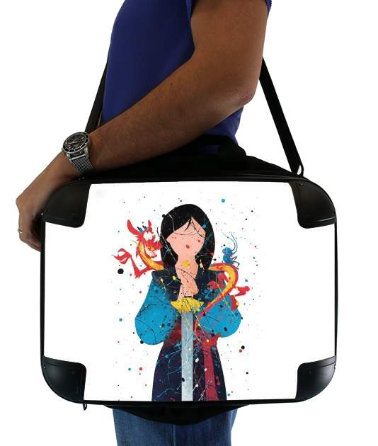  Mulan Princess Watercolor Decor voor Laptoptas