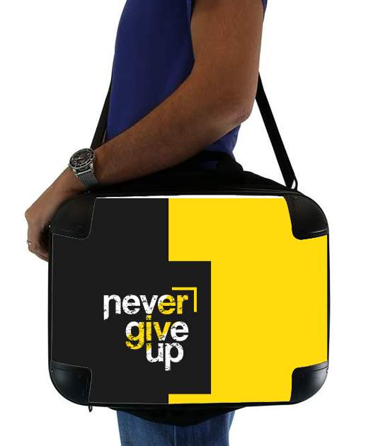  Never Give Up voor Laptoptas