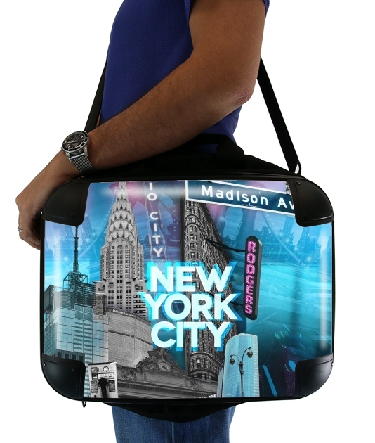  New York City II [blue] voor Laptoptas