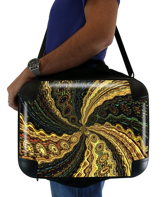  Twirl and Twist black and gold voor Laptoptas