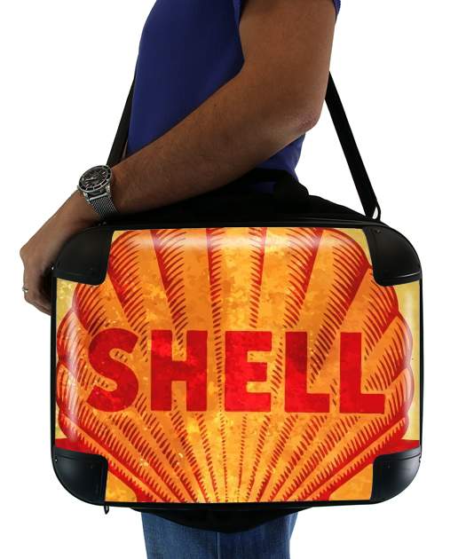  Vintage Gas Station Shell voor Laptoptas