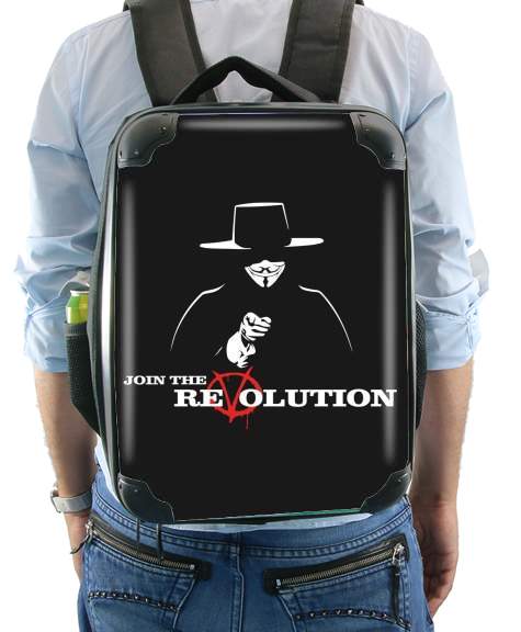  V For Vendetta Join the revolution voor Rugzak
