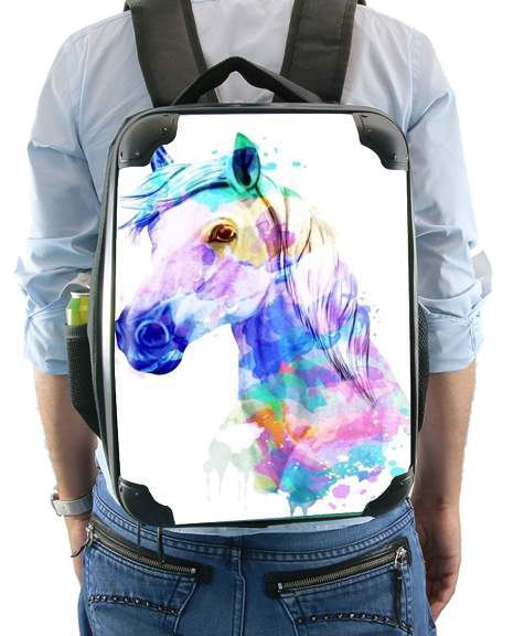  watercolor horse voor Rugzak