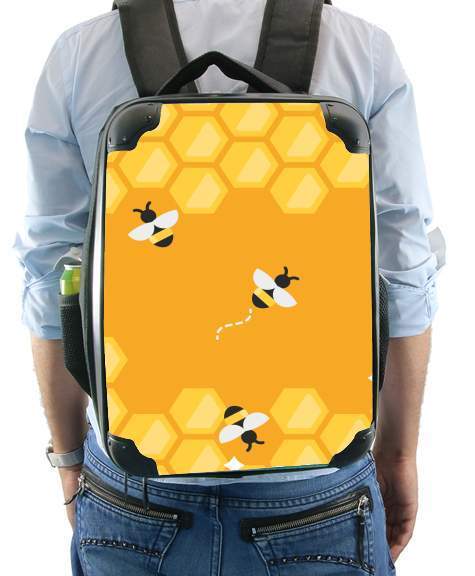  Yellow hive with bees voor Rugzak
