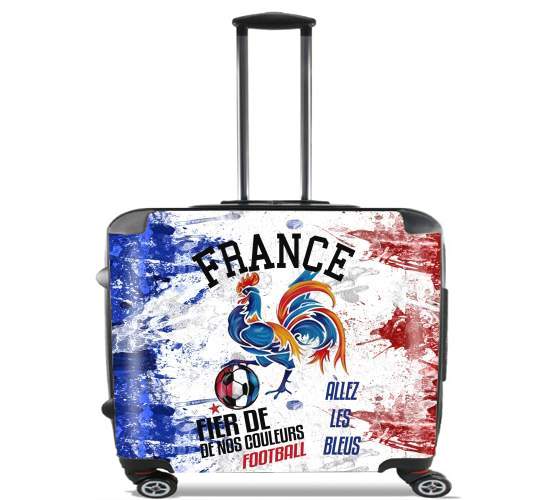  France Football Coq Sportif Fier de nos couleurs Allez les bleus voor Pilotenkoffer