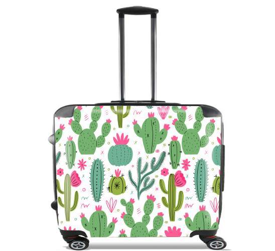  Minimalist pattern with cactus plants voor Pilotenkoffer