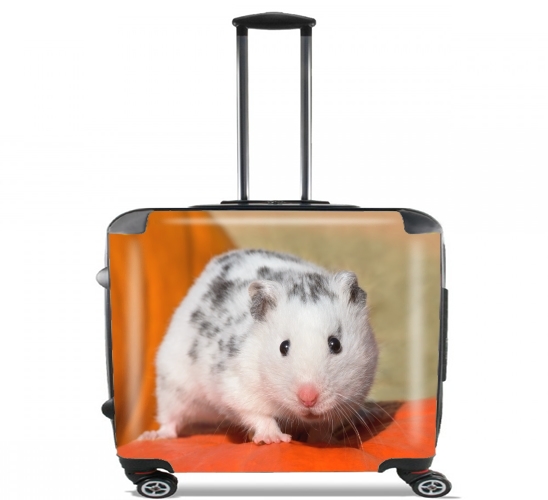  White Dalmatian Hamster with black spots  voor Pilotenkoffer