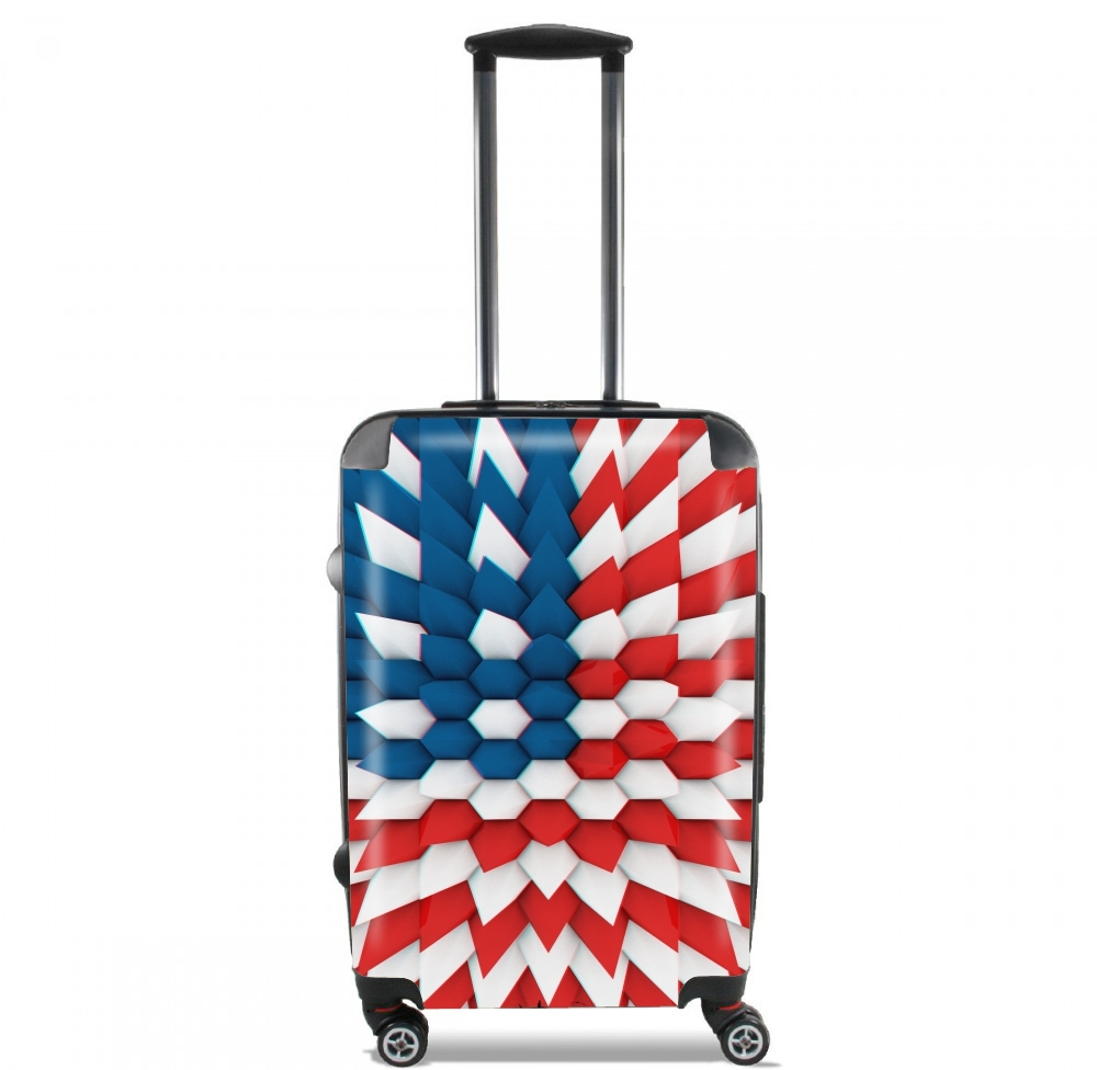  3D Poly USA flag voor Handbagage koffers