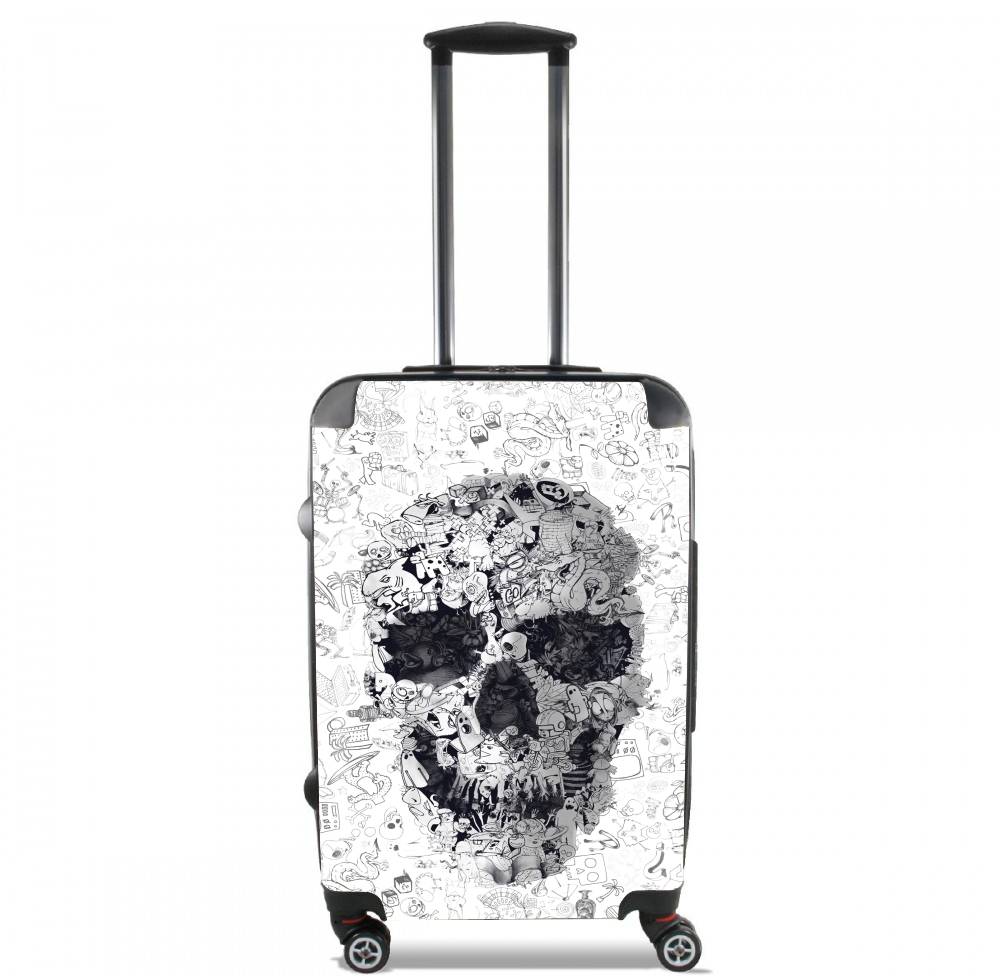 Doodle Skull voor Handbagage koffers