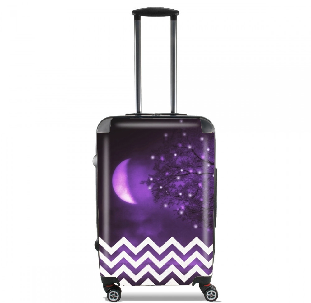  Purple moon chevron voor Handbagage koffers