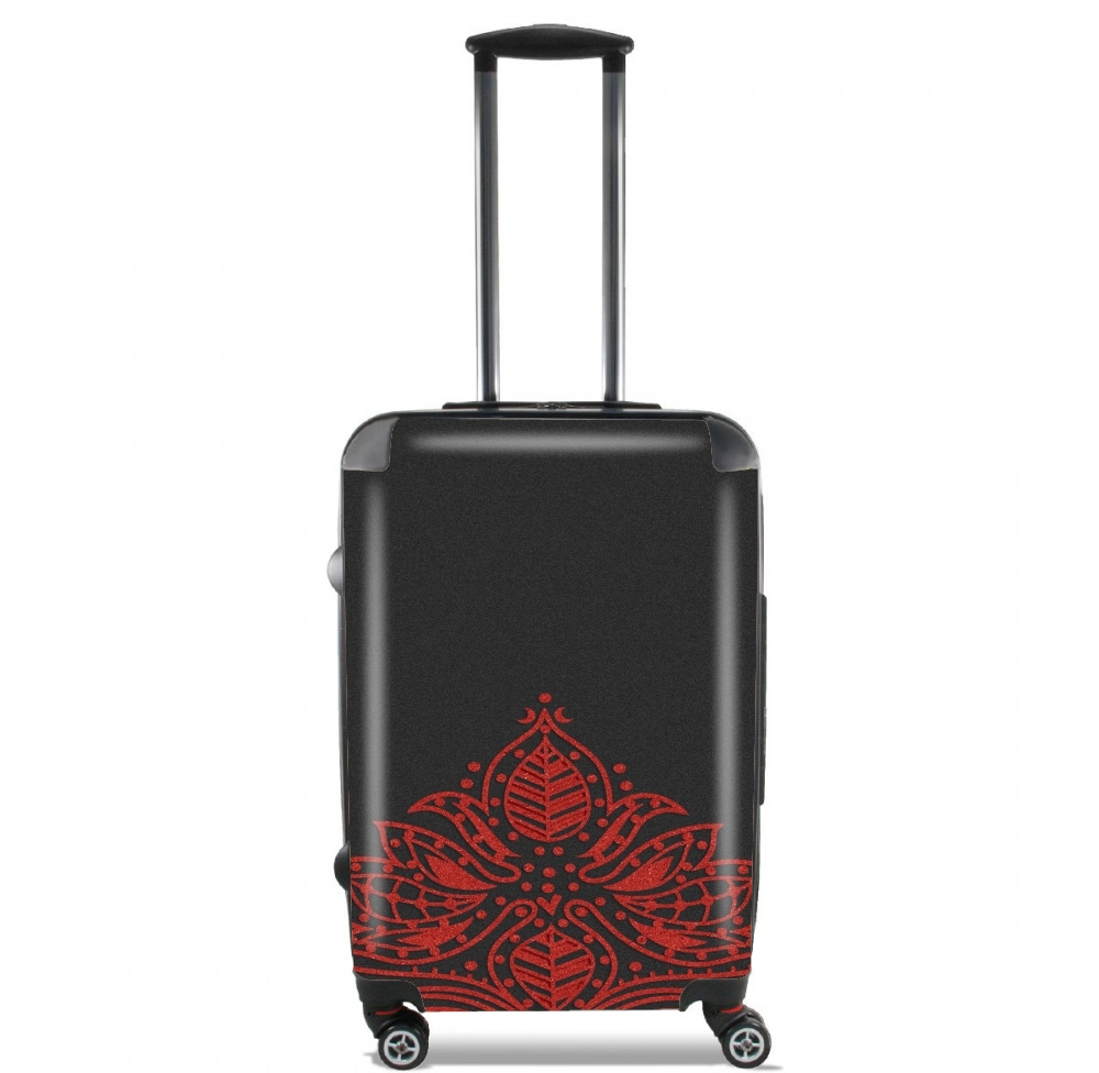  Red Glitter Flower voor Handbagage koffers