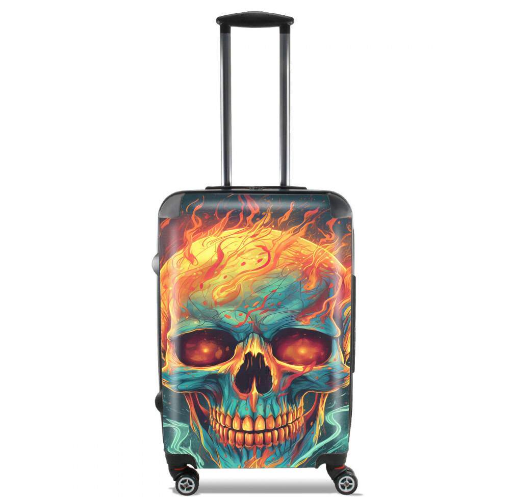  Skull Orange voor Handbagage koffers