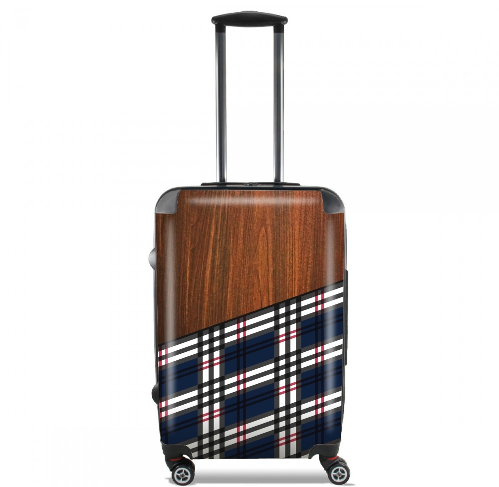  Wooden Scottish Tartan voor Handbagage koffers