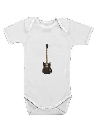  AcDc Guitare Gibson Angus voor Baby short sleeve onesies