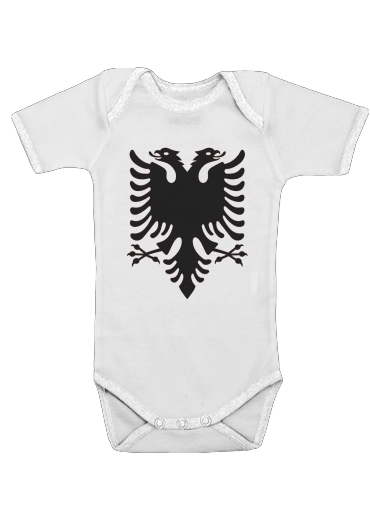  Albanie Painting Flag voor Baby short sleeve onesies