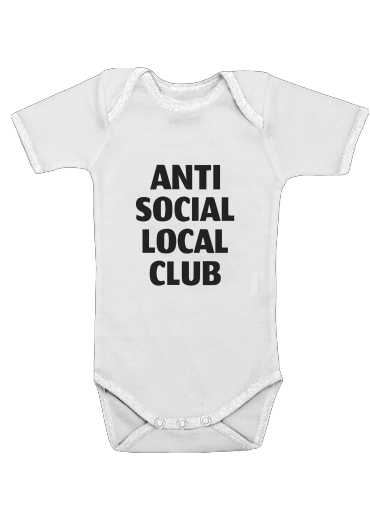  Anti Social Local Club Member voor Baby short sleeve onesies