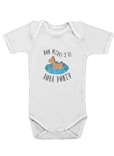  Aqua Poney voor Baby short sleeve onesies