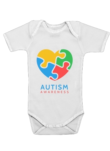  Autisme Awareness voor Baby short sleeve onesies