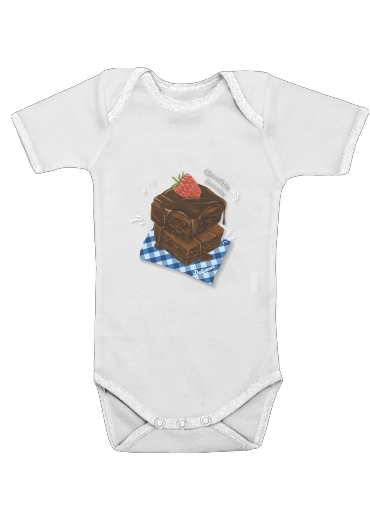  Brownie Chocolate voor Baby short sleeve onesies