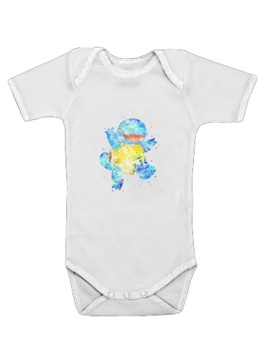  Carapuce Watercolor voor Baby short sleeve onesies