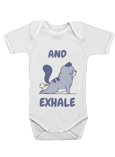  Cat Yoga Exhale voor Baby short sleeve onesies