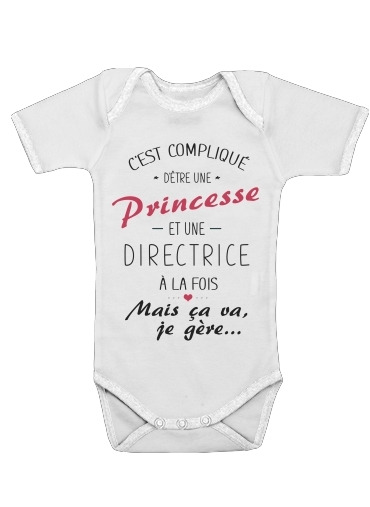 Cest complique detre une princesse et une directrice voor Baby short sleeve onesies