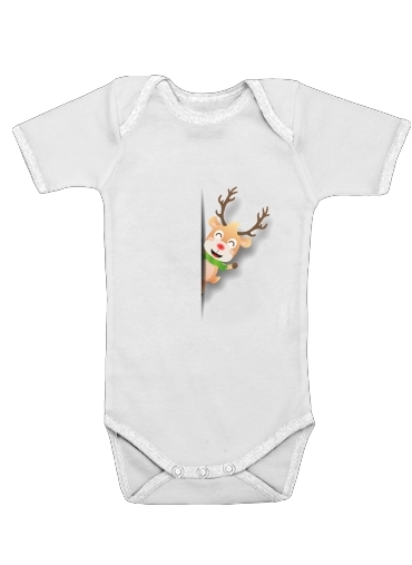  Christmas Reindeer voor Baby short sleeve onesies