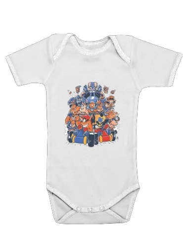  Crash Team Racing Fan Art voor Baby short sleeve onesies