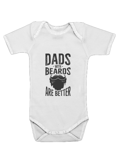  Dad with beards are better voor Baby short sleeve onesies