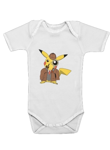  Detective Pikachu x Sherlock voor Baby short sleeve onesies