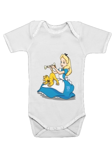  Disney Hangover Alice and Simba voor Baby short sleeve onesies