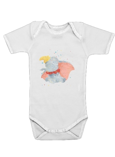  Dumbo Watercolor voor Baby short sleeve onesies