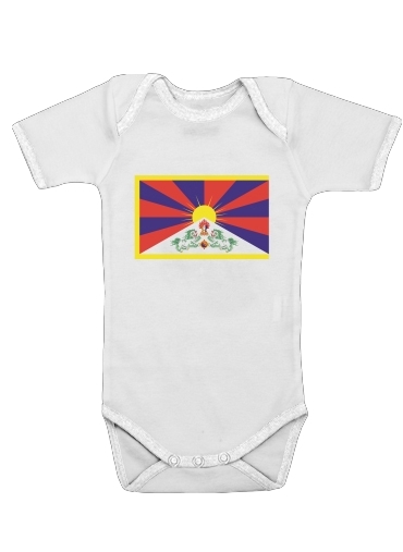  Flag Of Tibet voor Baby short sleeve onesies