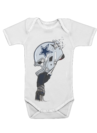 Football Helmets Dallas voor Baby short sleeve onesies