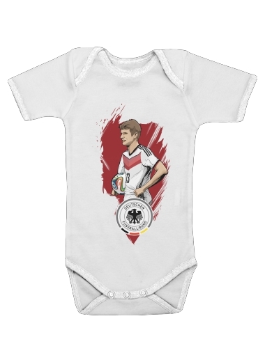 Football Stars: Thomas Müller - Germany voor Baby short sleeve onesies