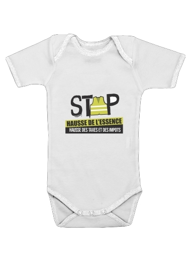  Gilet Jaune Stop aux taxes voor Baby short sleeve onesies