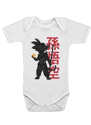  Goku silouette voor Baby short sleeve onesies