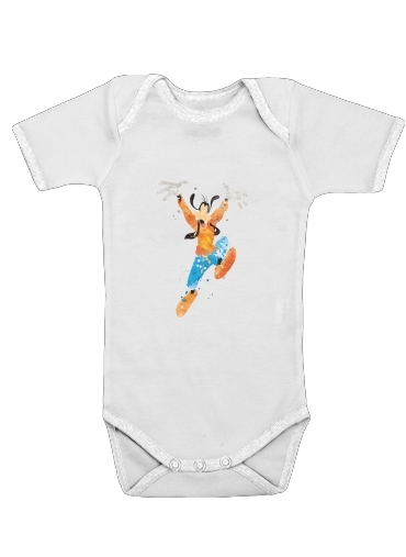  Goofy Art Watercolor voor Baby short sleeve onesies