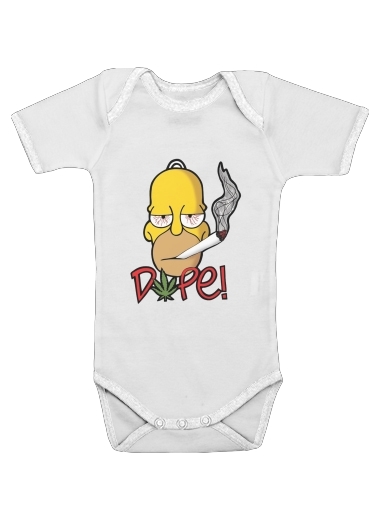  Homer Dope Weed Smoking Cannabis voor Baby short sleeve onesies