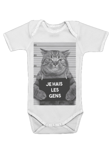  I hate people Cat Jail voor Baby short sleeve onesies
