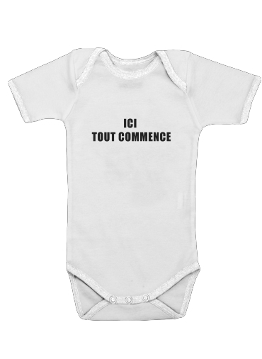  Ici tout commence voor Baby short sleeve onesies