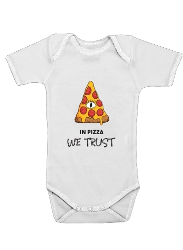  iN Pizza we Trust voor Baby short sleeve onesies