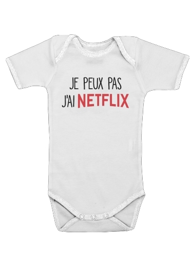  Je peux pas jai Netflix voor Baby short sleeve onesies