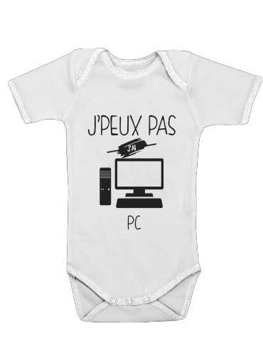  Je peux pas jai PC voor Baby short sleeve onesies