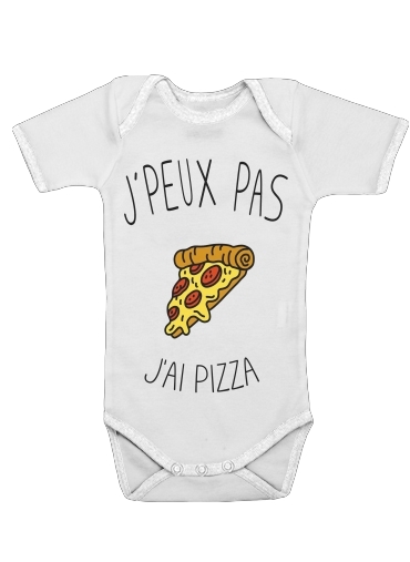  Je peux pas jai pizza voor Baby short sleeve onesies