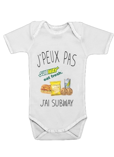  Je peux pas jai subway voor Baby short sleeve onesies