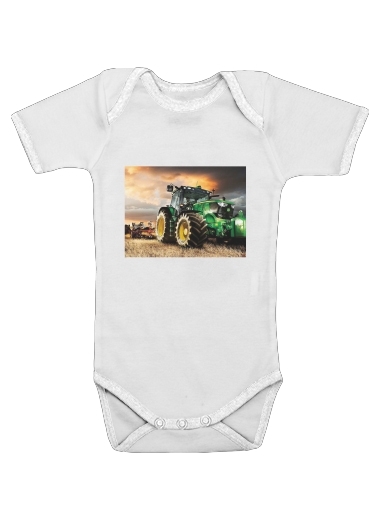  John Deer tractor Farm voor Baby short sleeve onesies